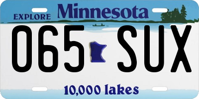 MN license plate 065SUX