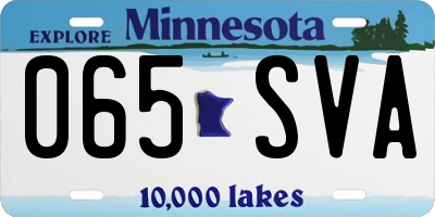 MN license plate 065SVA