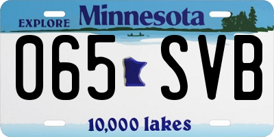 MN license plate 065SVB