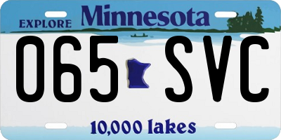 MN license plate 065SVC