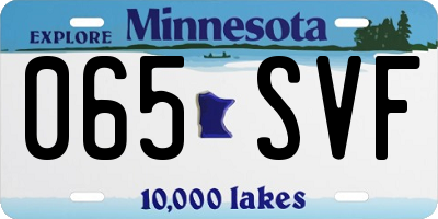 MN license plate 065SVF