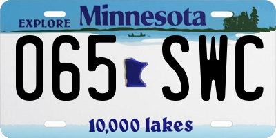 MN license plate 065SWC