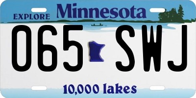 MN license plate 065SWJ