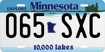 MN license plate 065SXC