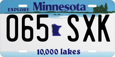 MN license plate 065SXK