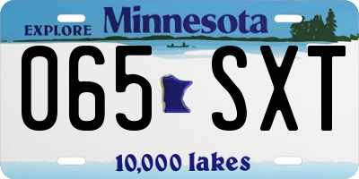 MN license plate 065SXT