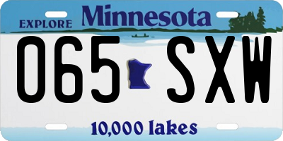 MN license plate 065SXW