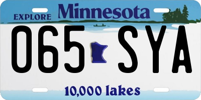 MN license plate 065SYA