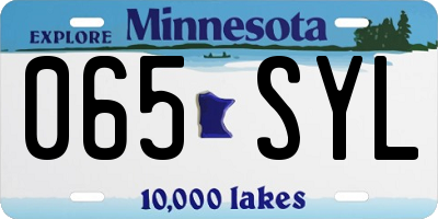 MN license plate 065SYL