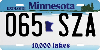 MN license plate 065SZA