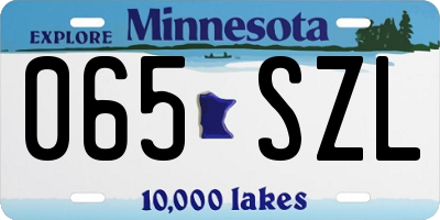 MN license plate 065SZL