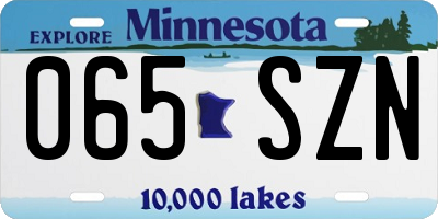 MN license plate 065SZN