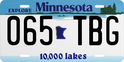 MN license plate 065TBG