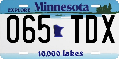 MN license plate 065TDX
