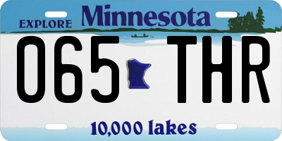 MN license plate 065THR