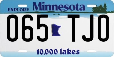 MN license plate 065TJO