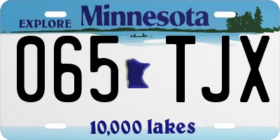 MN license plate 065TJX
