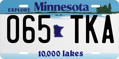 MN license plate 065TKA