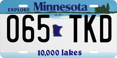 MN license plate 065TKD