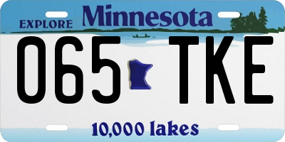 MN license plate 065TKE