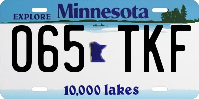 MN license plate 065TKF