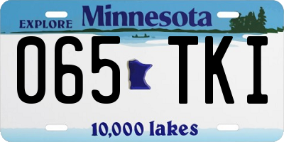 MN license plate 065TKI