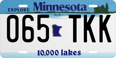 MN license plate 065TKK
