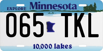 MN license plate 065TKL