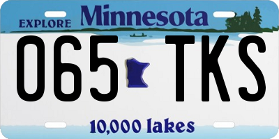 MN license plate 065TKS