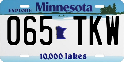 MN license plate 065TKW