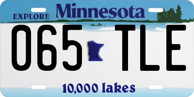MN license plate 065TLE