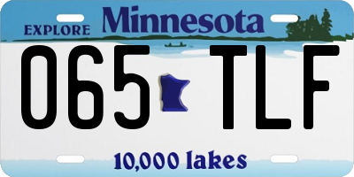 MN license plate 065TLF