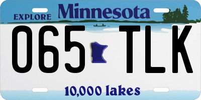 MN license plate 065TLK