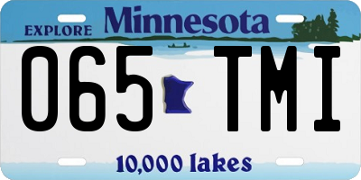 MN license plate 065TMI