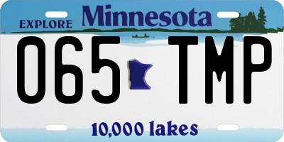MN license plate 065TMP