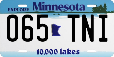 MN license plate 065TNI