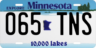 MN license plate 065TNS