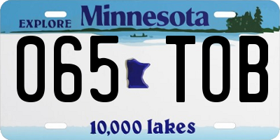 MN license plate 065TOB