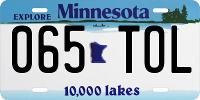 MN license plate 065TOL