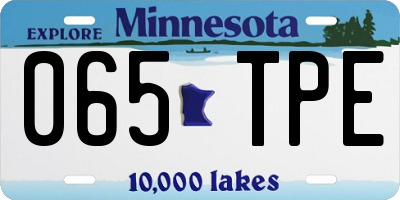 MN license plate 065TPE