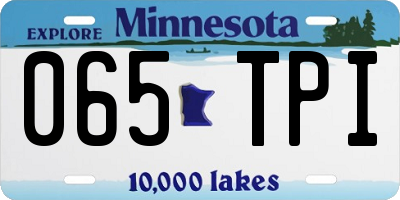 MN license plate 065TPI