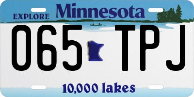 MN license plate 065TPJ