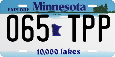 MN license plate 065TPP