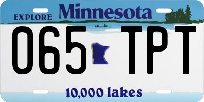 MN license plate 065TPT