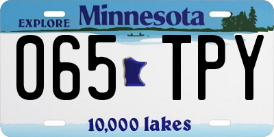 MN license plate 065TPY
