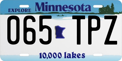 MN license plate 065TPZ