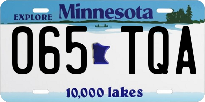 MN license plate 065TQA