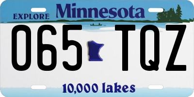 MN license plate 065TQZ