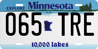 MN license plate 065TRE