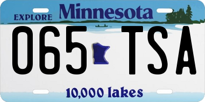 MN license plate 065TSA